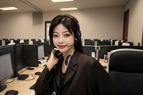 电脑女性客服人物肖像摄影图 摄影图 下载至来源处