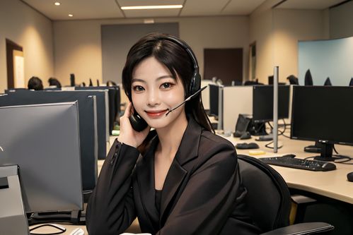 客户服务女性客服人物肖像摄影图 摄影图
