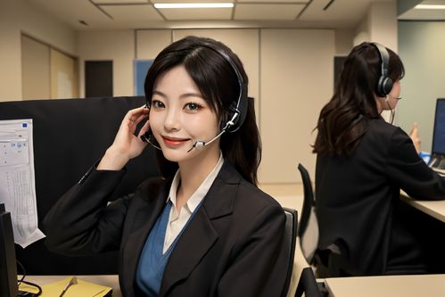 职场女性客服人物肖像摄影图 摄影图